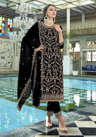 Picture of Superb Georgette Black Readymade Salwar Kameez