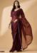 Picture of Appealing Organza Saddle Brown Saree