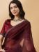 Picture of Appealing Organza Saddle Brown Saree