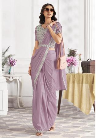 Picture of Amazing Georgette & Organza Rosy Brown Saree