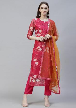 Picture of Beautiful Rayon Rosy Brown Readymade Salwar Kameez