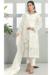 Picture of Superb Georgette White Straight Cut Salwar Kameez