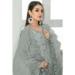 Picture of Georgette Slate Grey Straight Cut Salwar Kameez