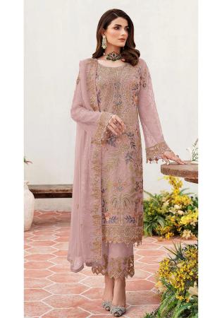 Picture of Fascinating Georgette Thistle Straight Cut Salwar Kameez