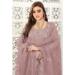 Picture of Georgette Rosy Brown Straight Cut Salwar Kameez