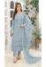 Picture of Georgette Light Steel Blue Straight Cut Salwar Kameez