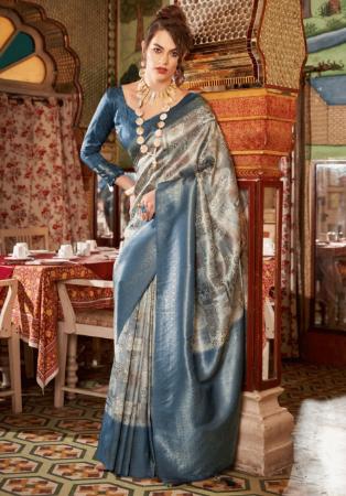 Picture of Appealing Silk Dark Grey Saree