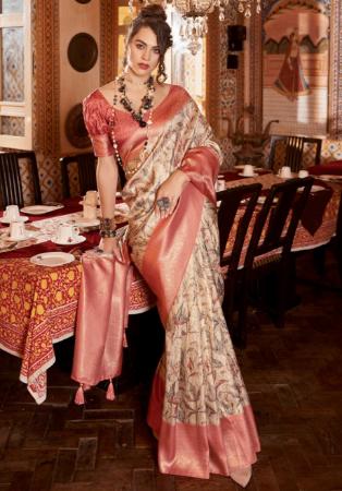 Picture of Magnificent Silk Burly Wood Saree