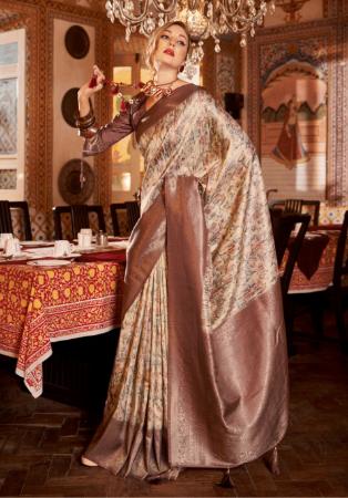 Picture of Fine Silk Rosy Brown Saree