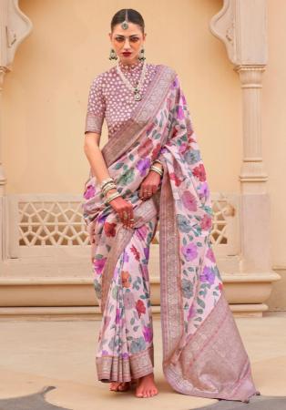 Picture of Bewitching Silk Rosy Brown Saree