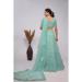 Picture of Good Looking Net Sky Blue Lehenga Choli