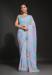 Picture of Wonderful Georgette Light Steel Blue Saree