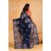 Picture of Good Looking Georgette Dark Slate Blue Saree