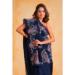 Picture of Good Looking Georgette Dark Slate Blue Saree