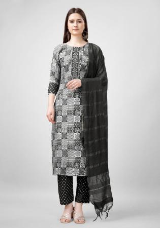 Picture of Comely Rayon Black Readymade Salwar Kameez