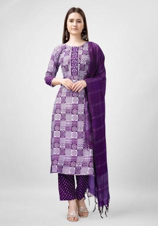 Picture of Radiant Rayon Purple Readymade Salwar Kameez