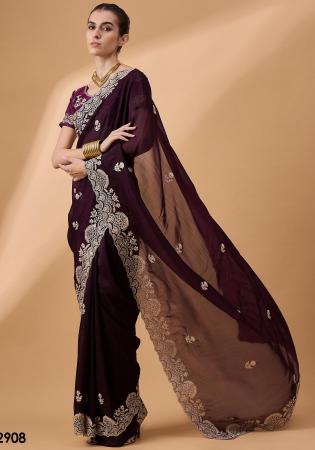 Picture of Marvelous Silk Blue Violet Saree