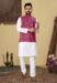 Picture of Superb Cotton White & Pale Violet Red Kurtas