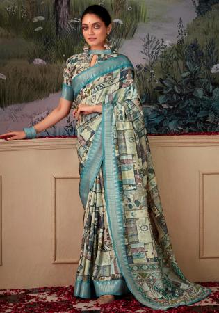 Picture of Resplendent Silk Steel Blue Saree