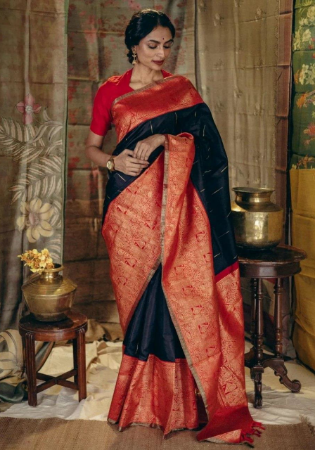 Picture of Superb Silk Black Saree