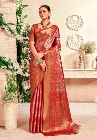 Picture of Lovely Silk Indian Red Saree