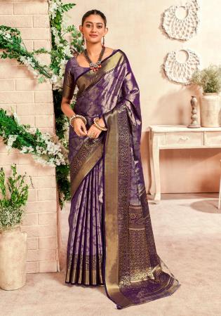 Picture of Pleasing Silk Purple Saree