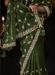 Picture of Gorgeous Silk Dark Olive Green Saree