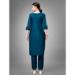 Picture of Bewitching Cotton Teal Readymade Salwar Kameez