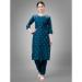 Picture of Bewitching Cotton Teal Readymade Salwar Kameez