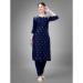 Picture of Alluring Cotton Midnight Blue Readymade Salwar Kameez