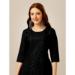 Picture of Exquisite Cotton Black Kurtis & Tunic