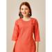 Picture of Lovely Cotton Coral Kurtis & Tunic