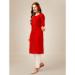 Picture of Good Looking Cotton Dark Red Kurtis & Tunic