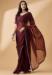 Picture of Splendid Organza Saddle Brown Saree