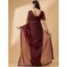 Picture of Splendid Organza Saddle Brown Saree