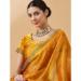 Picture of Charming Organza Golden Rod Saree