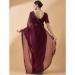 Picture of Fine Organza Dark Magenta Saree