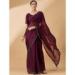 Picture of Fine Organza Dark Magenta Saree