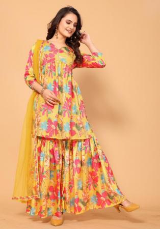 Picture of Bewitching Chiffon Burly Wood Readymade Salwar Kameez