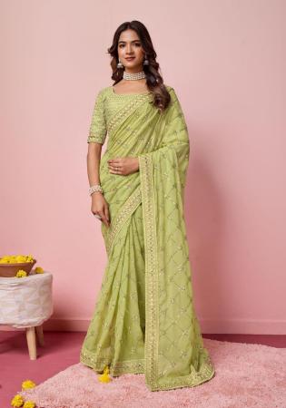 Picture of Fascinating Georgette Dark Khaki Saree