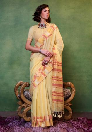 Picture of Marvelous Cotton Khaki Saree