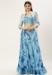 Picture of Georgette & Net & Silk Steel Blue Readymade Lehenga Choli