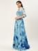 Picture of Georgette & Net & Silk Steel Blue Readymade Lehenga Choli