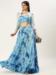 Picture of Georgette & Net & Silk Steel Blue Readymade Lehenga Choli