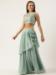 Picture of Georgette & Net & Silk Dark Sea Green Readymade Lehenga Choli