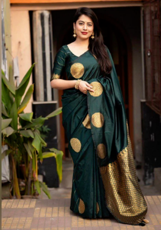 Picture of Excellent Silk Sea Green Saree