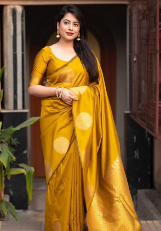 Picture of Well Formed Silk Khaki Saree