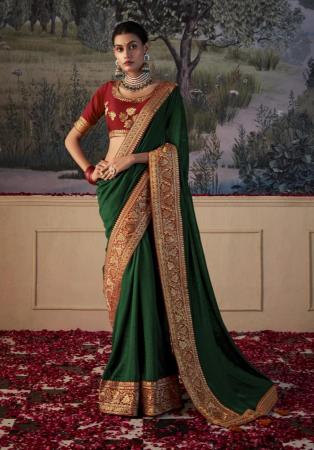 Picture of Classy Silk Medium Sea Green Saree