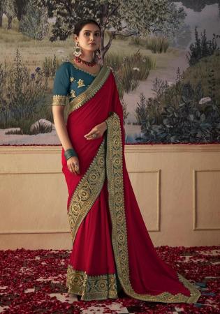 Picture of Appealing Silk Dark Red Saree