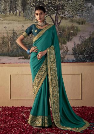 Picture of Nice Silk Teal Saree